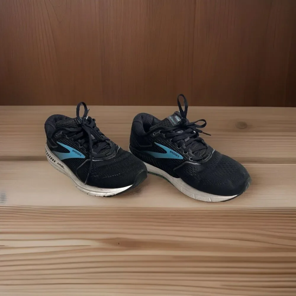 Brooks Ariel 20 Black Blue W Size 8.5 Used No Box